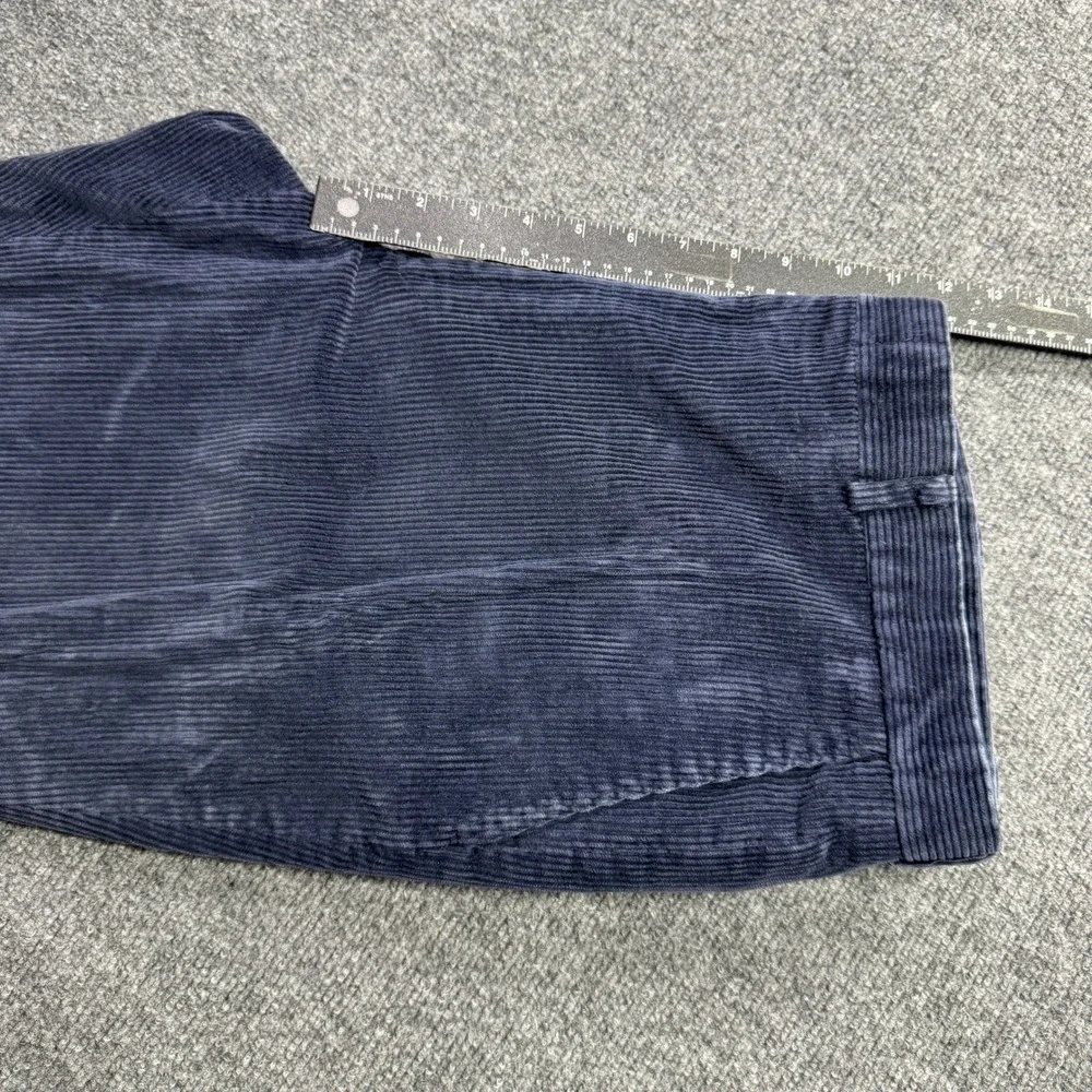 LL Bean Corduroy Pants Mens 40 Blue Vintage 90s Made in USA Wide Wale Straight